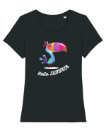 HELLO SUMMER-V2 Tricou mânecă scurtă guler larg fitted Damă Expresser