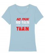 No Pain No Gain Tricou mânecă scurtă guler larg fitted Damă Expresser