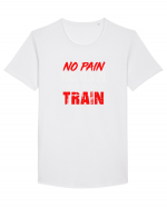 No Pain No Gain Tricou mânecă scurtă guler larg Bărbat Skater