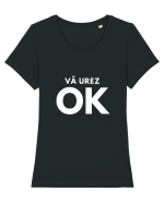 vă urez OK Tricou mânecă scurtă guler larg fitted Damă Expresser