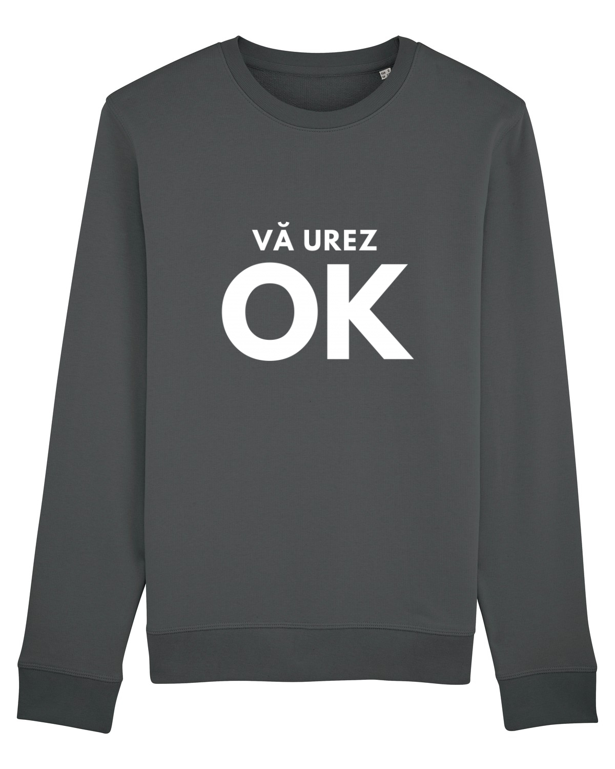 Bluză mânecă lungă Unisex Rise Anthracite