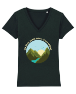 Sky Above, Earth Below, Peace Within! Tricou mânecă scurtă guler V Damă Evoker