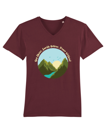 Sky Above, Earth Below, Peace Within! Burgundy