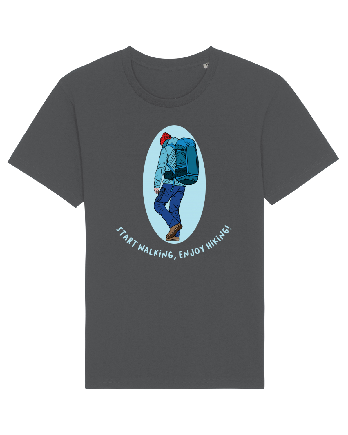 Tricou mânecă scurtă Unisex Rocker Anthracite