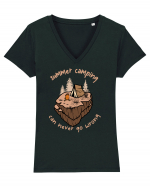 Summer Camping Can Never Go Wrong Tricou mânecă scurtă guler V Damă Evoker