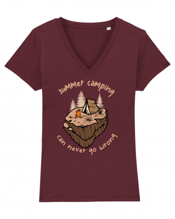 Summer Camping Can Never Go Wrong Burgundy