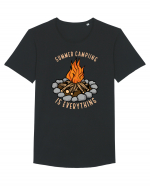 Summer Camping is Everything Tricou mânecă scurtă guler larg Bărbat Skater