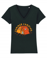 Summer Camping Tricou mânecă scurtă guler V Damă Evoker