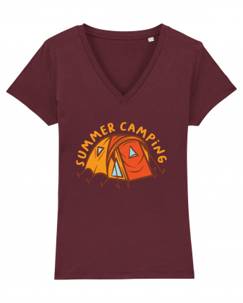 Summer Camping Burgundy