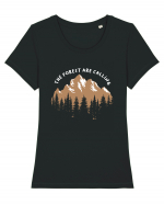 The Forest are Calling Tricou mânecă scurtă guler larg fitted Damă Expresser