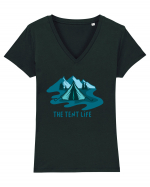 The Tent Life Tricou mânecă scurtă guler V Damă Evoker