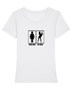 I love my wife Tricou mânecă scurtă guler larg fitted Damă Expresser