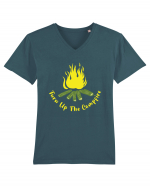 Turn Up the Campfire Tricou mânecă scurtă guler V Bărbat Presenter