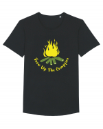 Turn Up the Campfire Tricou mânecă scurtă guler larg Bărbat Skater