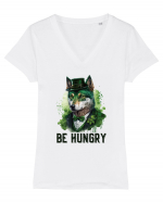 cu atitudine irlandeză - Be hungry Tricou mânecă scurtă guler V Damă Evoker