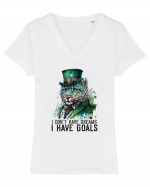 cu atitudine irlandeză - I do not have dreams Tricou mânecă scurtă guler V Damă Evoker