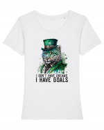 cu atitudine irlandeză - I do not have dreams Tricou mânecă scurtă guler larg fitted Damă Expresser