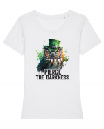 cu atitudine irlandeză - Pierce the darkness Tricou mânecă scurtă guler larg fitted Damă Expresser