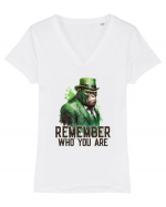 cu atitudine irlandeză - Remember who you are Tricou mânecă scurtă guler V Damă Evoker