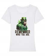 cu atitudine irlandeză - Remember who you are Tricou mânecă scurtă guler larg fitted Damă Expresser