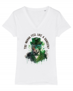 cu atitudine irlandeză - You wanna feel like a gangsta Tricou mânecă scurtă guler V Damă Evoker