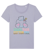Shake Your Cotton Tail Tricou mânecă scurtă guler larg fitted Damă Expresser