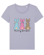 Bunny Season Tricou mânecă scurtă guler larg fitted Damă Expresser