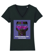 be more powerful than your excuses2 Tricou mânecă scurtă guler V Damă Evoker