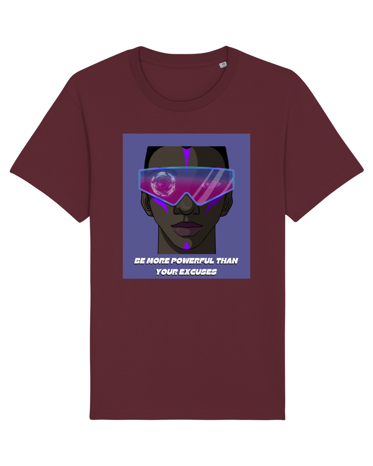 Tricou mânecă scurtă Unisex Rocker Burgundy