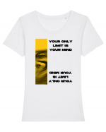 your only  limit is your mind Tricou mânecă scurtă guler larg fitted Damă Expresser