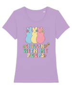 Chillin With My Peeps Tricou mânecă scurtă guler larg fitted Damă Expresser