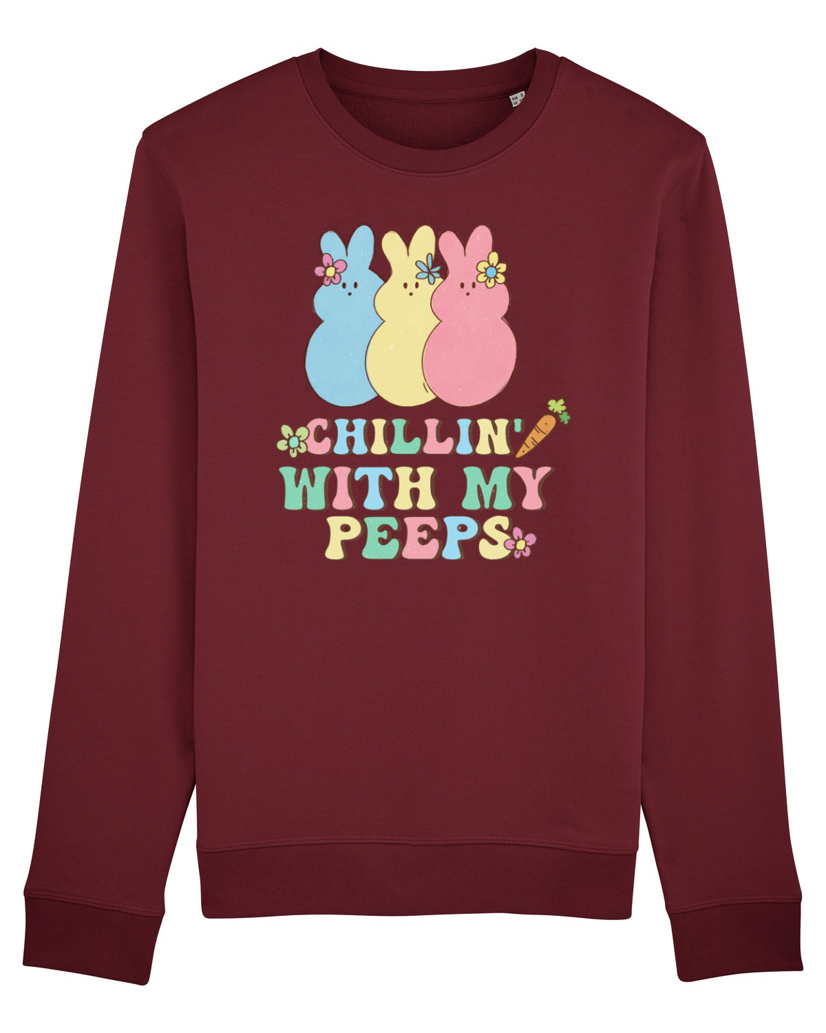 Bluză mânecă lungă Unisex Rise Burgundy