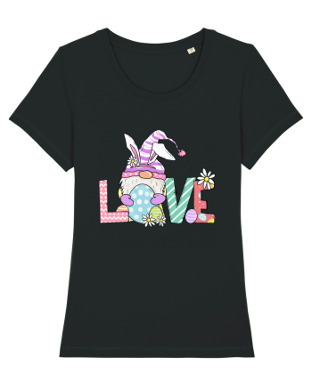 Easter Gnome Love Black
