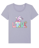 Easter Gnome Love Tricou mânecă scurtă guler larg fitted Damă Expresser