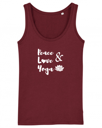 Peace Love Yoga Burgundy