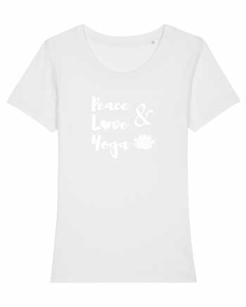 Peace Love Yoga White