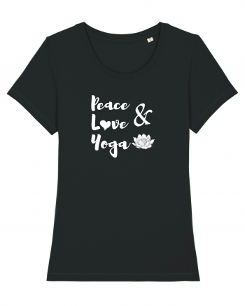 Peace Love Yoga Black