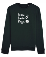 Peace Love Yoga Bluză mânecă lungă Unisex Rise