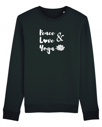 Peace Love Yoga Black