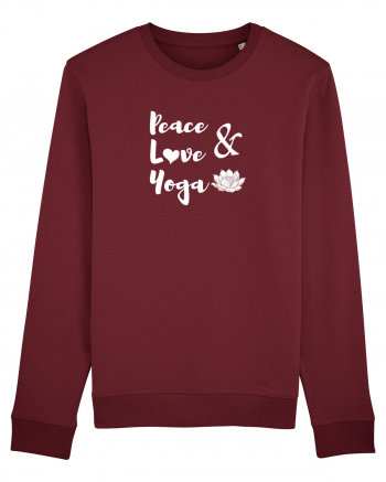 Peace Love Yoga Burgundy