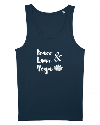 Peace Love Yoga Navy