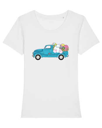 Happy Easter Truck White