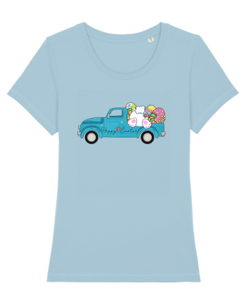 Happy Easter Truck Sky Blue