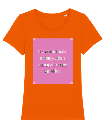I f you don t make a change, don t anticipate seeing one either Bright Orange