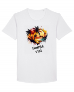 SUMMER VIBE - V2 Tricou mânecă scurtă guler larg Bărbat Skater