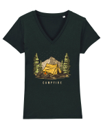 Campfire Tricou mânecă scurtă guler V Damă Evoker