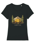 Campfire Tricou mânecă scurtă guler larg fitted Damă Expresser
