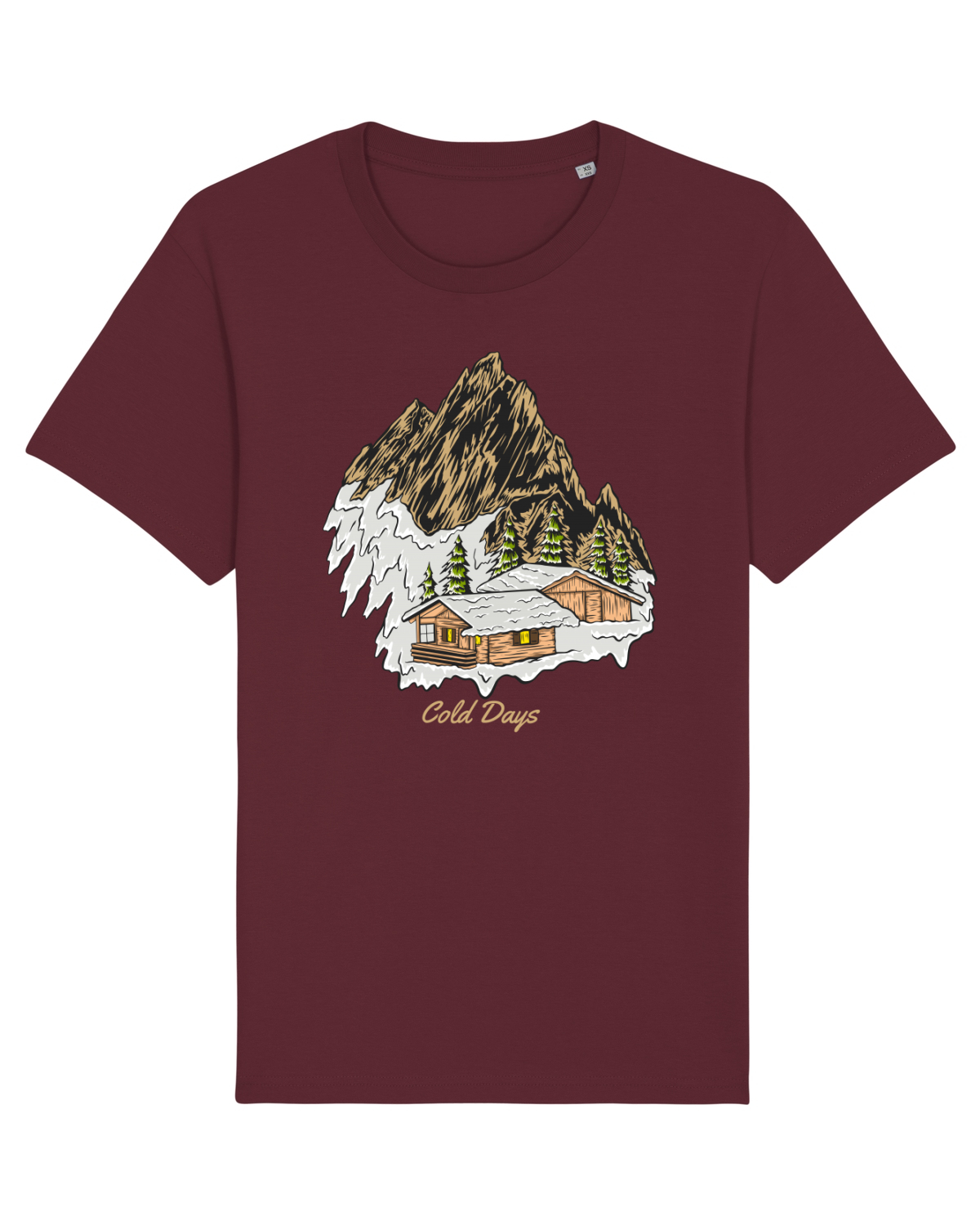 Tricou mânecă scurtă Unisex Rocker Burgundy