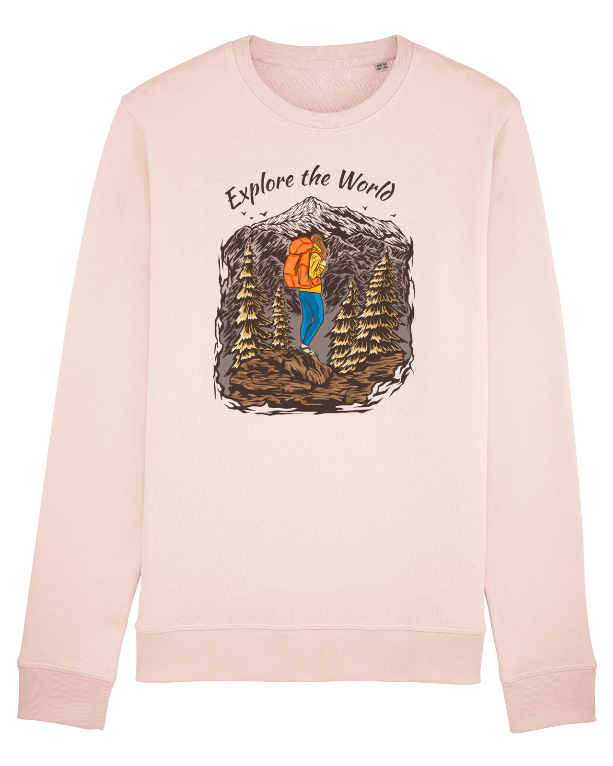 Bluză mânecă lungă Unisex Rise Candy Pink