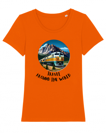 TRAVEL AROUND THE WORLD - V1 Bright Orange